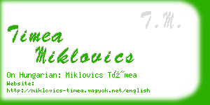timea miklovics business card